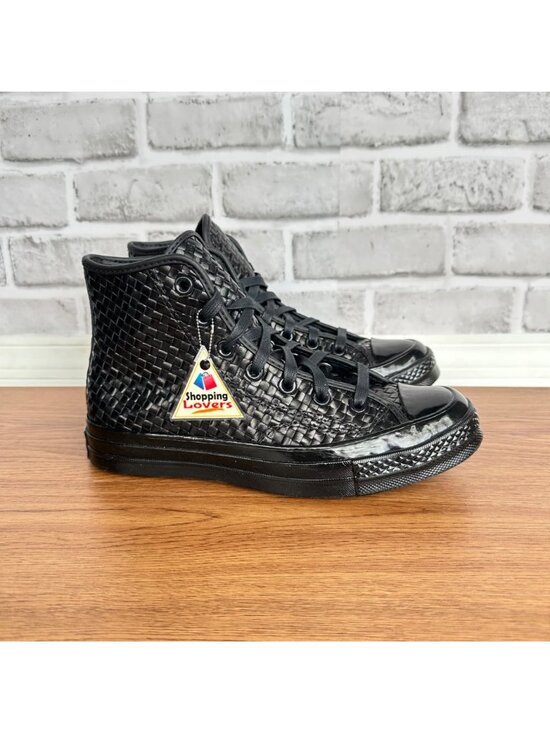 ❤️Converse Chuck 70 Woven Luxe Leather Sz 5.5 Men\'s Shoes Sneakers Black A14450C main image 5